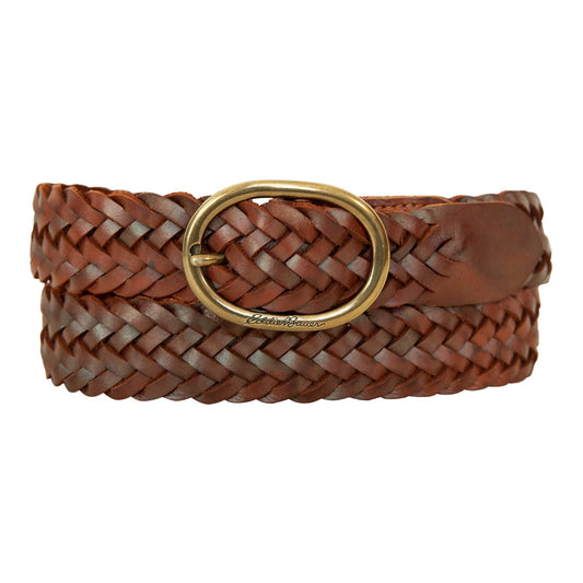 Eddie Bauer Cinturón de piel tela con barra central Cinturón para Mujer