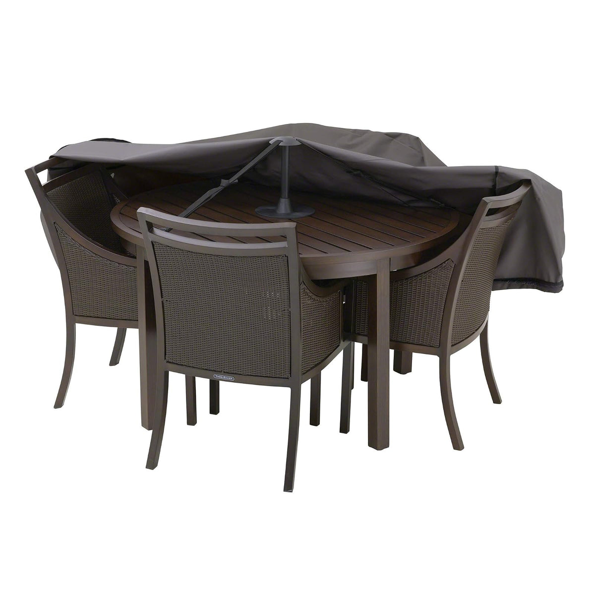 Classic Accessories - Cubierta de mesa de patio de 20 pulgadas, cubierta de mesa para exteriores, negro, 1 unidad (paquete de 1)