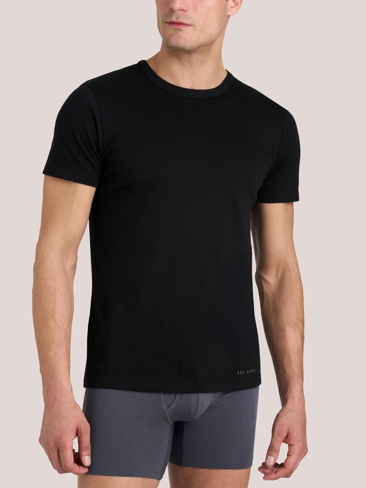 Ted Baker - Paquete de 4 Camisetas de algodón con Cuello Redondo para Hombre, Ultra Suave y sin Etiquetas