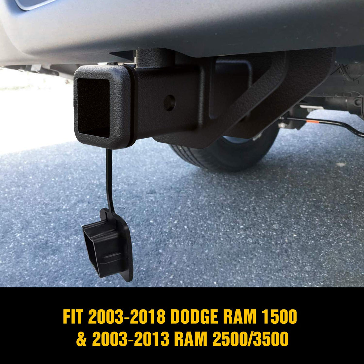 Nilight Receptor de Enganche de Remolque Trasero 90055A, 5 cm, Clase 3, para Dodge Ram 1500 2003-2018 y Ram 2500/3500 2003-2013