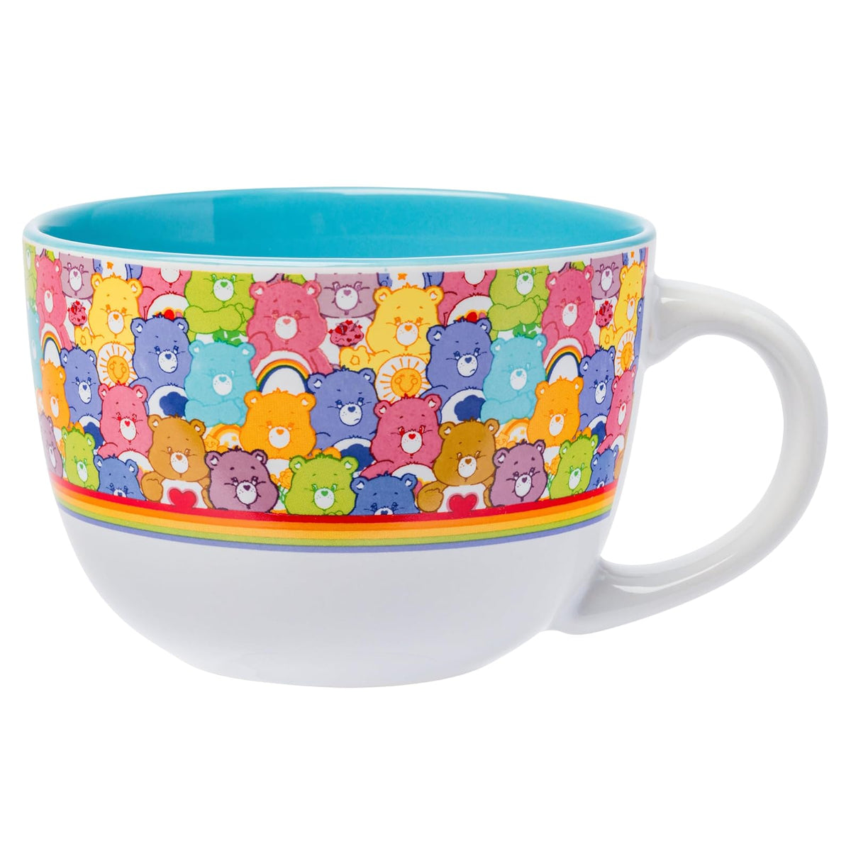 Silver Buffalo Care Bears - Taza de sopa de cerámica, 24 onzas