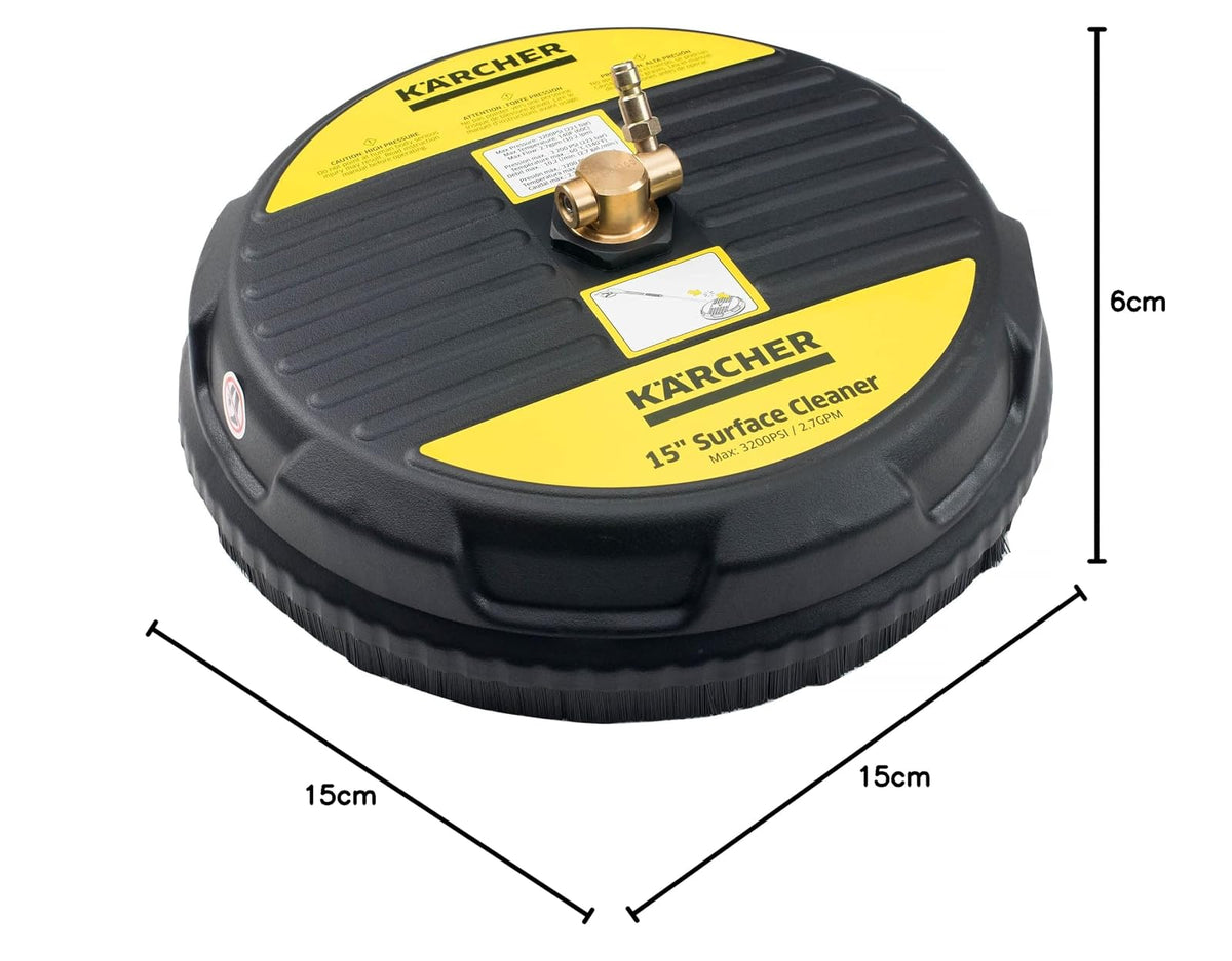 Karcher - Accesorio Limpiador de Superficies a presión de 15 Pulgadas, clasificación 3200 PSI