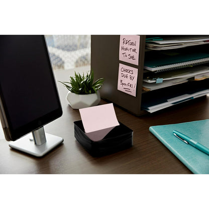 Post-it Dispensador De Notas WAVE-330-BKVP | Negro, 2 unidades, incluye 3 almohadillas, superadhesivas
