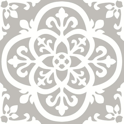 FloorPops FP2942 Medina - Azulejos de piso para despegar y pegar, color gris