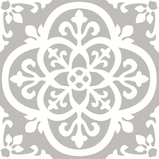 FloorPops FP2942 Medina - Azulejos de piso para despegar y pegar, color gris