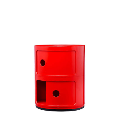 Kartell Mueble de Almacenaje Componibili Redondo de Dos Puertas, color Rojo