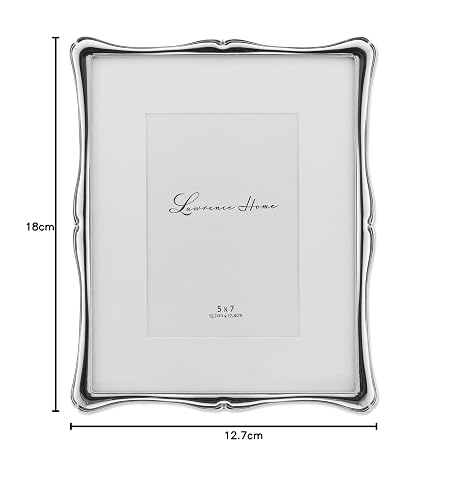 Lawrence Frames 710280 Silver Metal Romance Picture Frame, 8 by 10 inch Matted, 5 by 7 inch