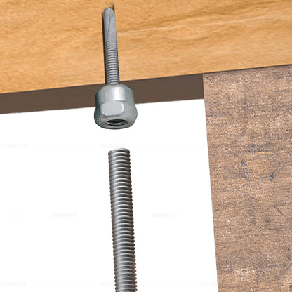 Everflow 8041957 – 25 3/20,3 cm Tornillo Vertical varilla roscada ancla de diseñado para estructura de acero, acero con electro-zinc, longitud de 1/4 – 14 x 1 – 1/5,1 cm – Tornillo (Pack de 25)