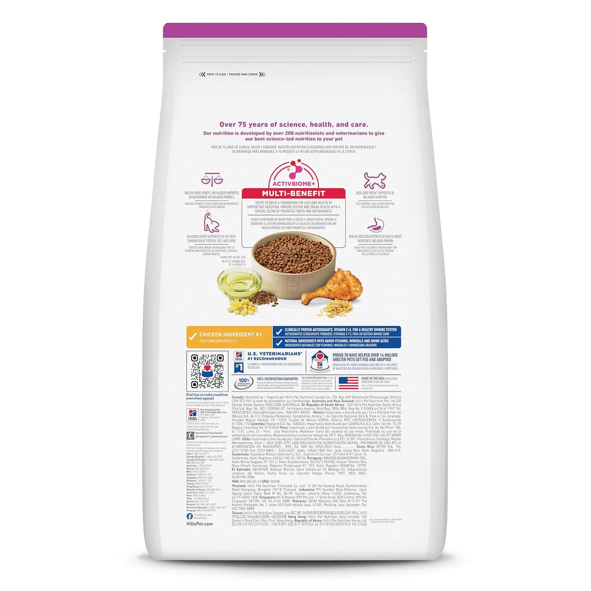 Hill's Science Diet Small Mini Croquetas para Perro Senior Sabor Pollo 2Kg | Croquetas Hill's para perro, pollo real, razas pequeñas, soporte envejecimiento, salud de corazón y riñones