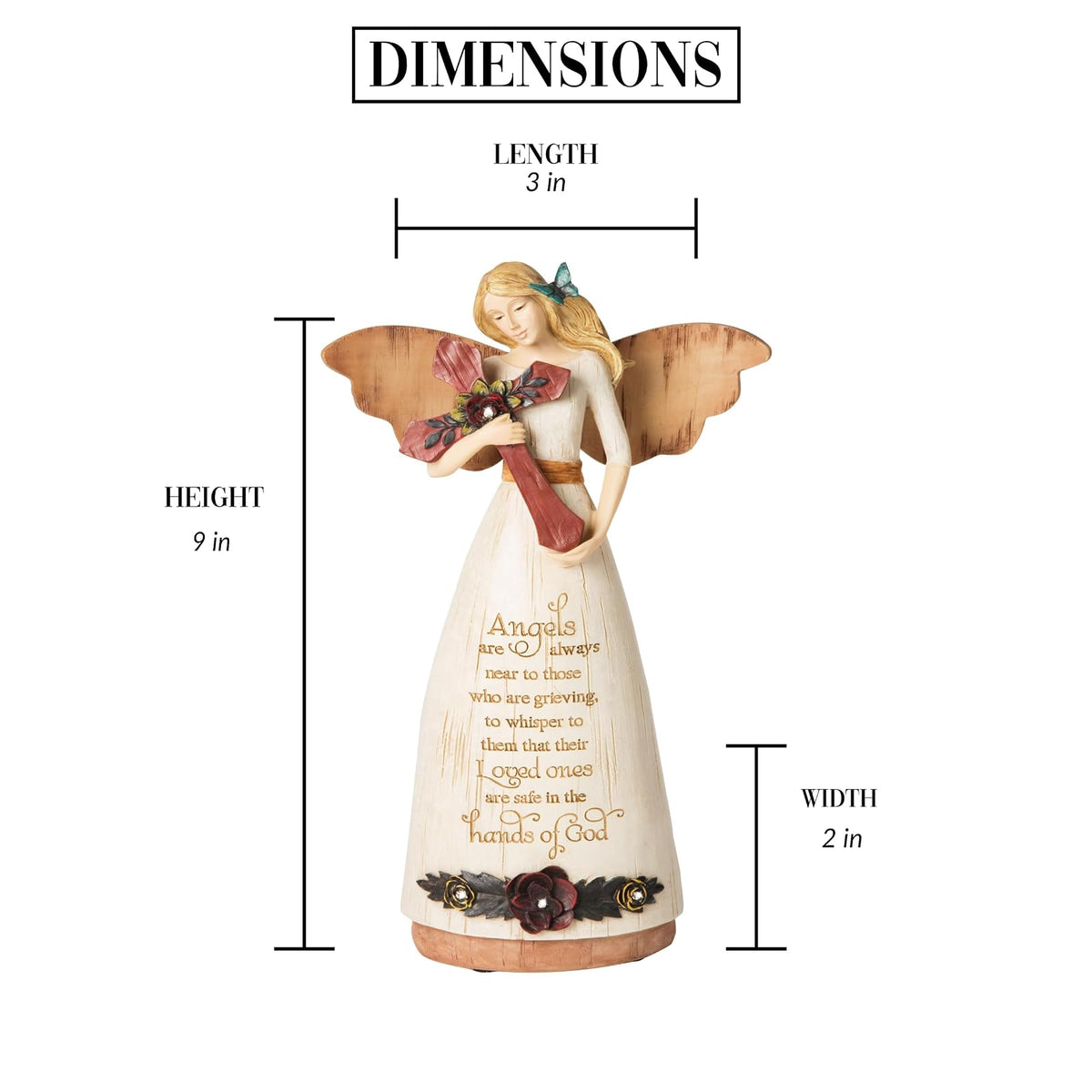 Pavilion Gift Company 02969 Sympathy Angel Figurine, 9-Inch