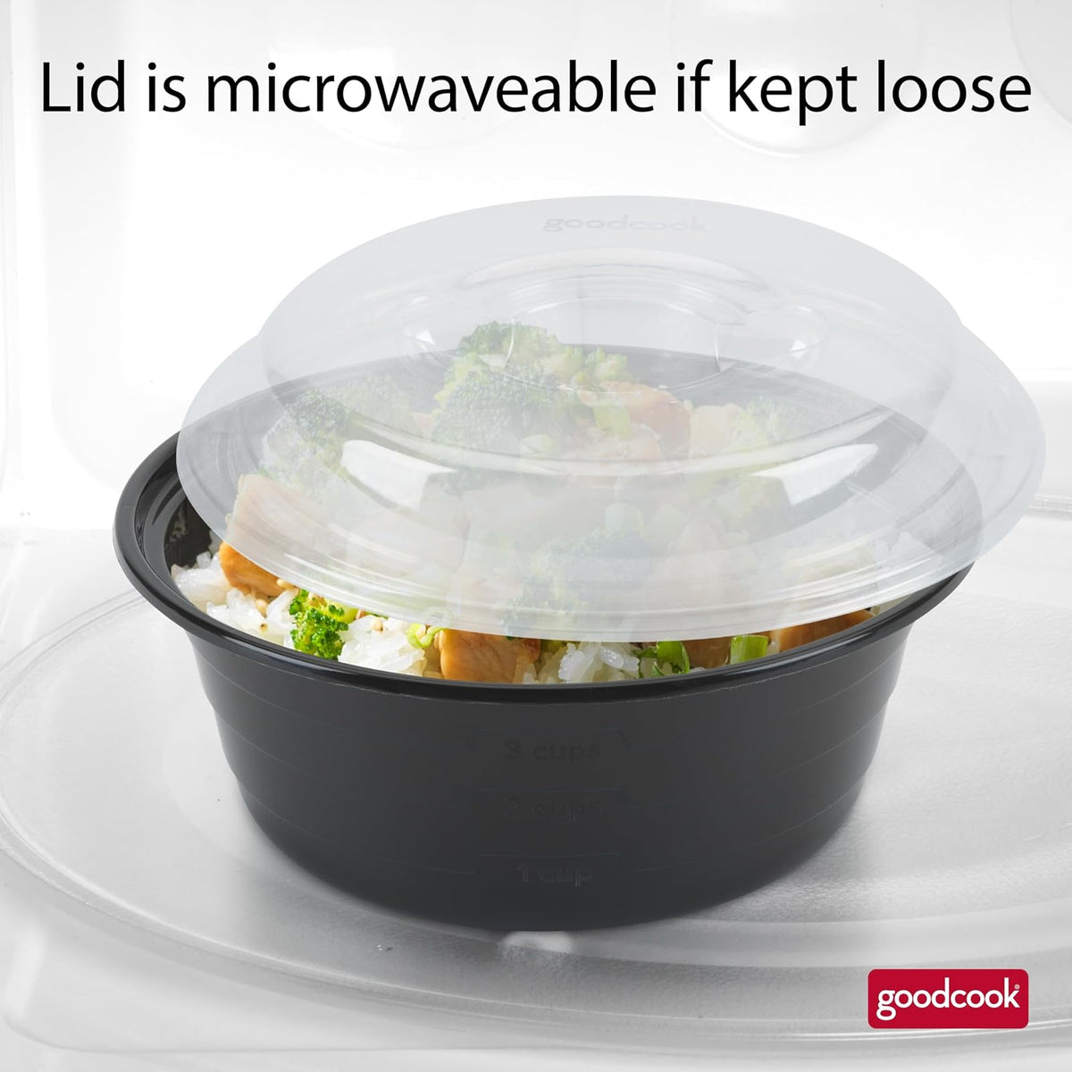 GoodCook - Recipiente para preparar comidas sin BPA con tocadores, juego de 10 organizadores de alimentos aptos para microondas y lavaplatos, juego de almacenamiento de alimentos con tapas a presión,