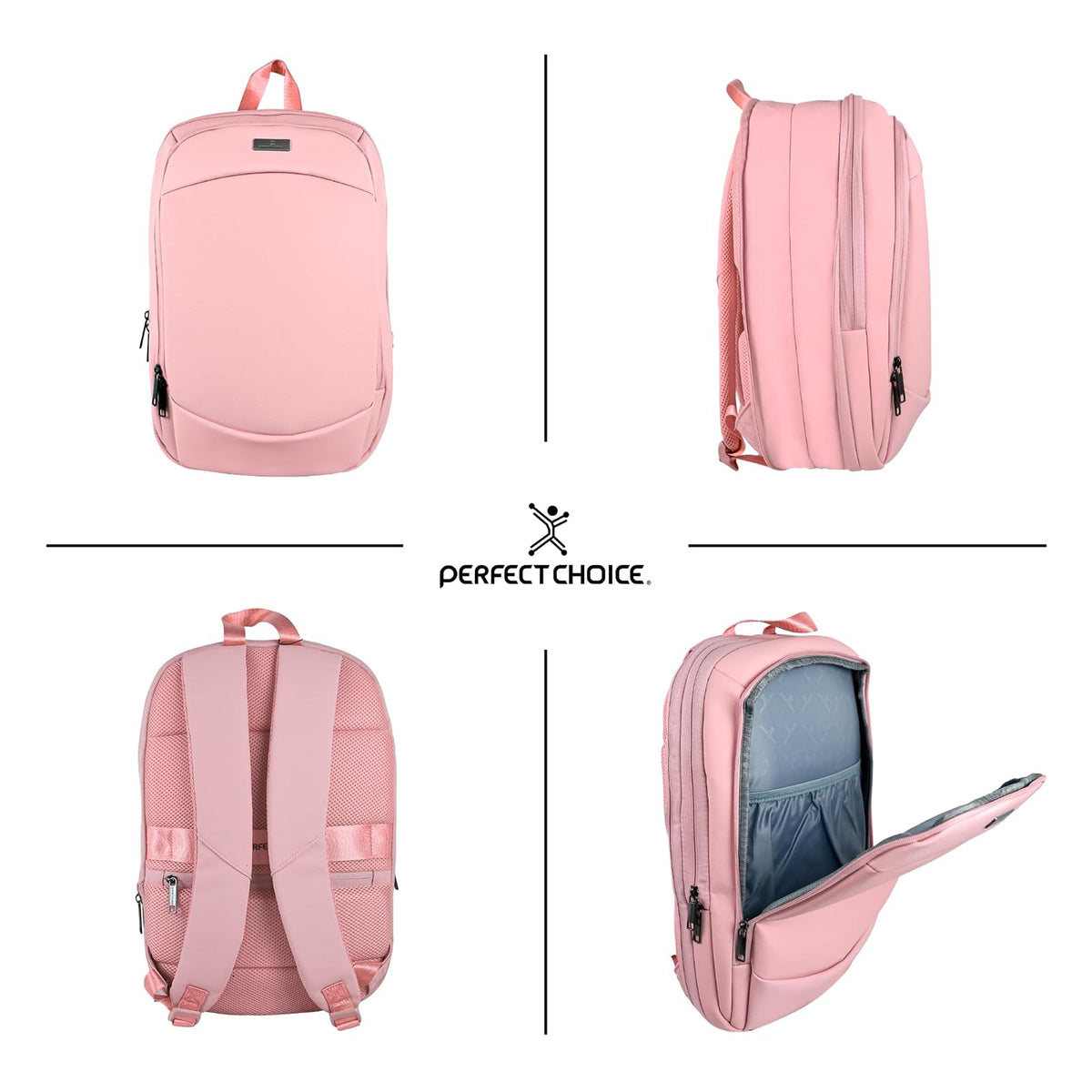 PERFECTCHOICE Mochila para laptop 15.6" Anti-salpicaduras Expandible PC-085140 Obsidia Color Rosa