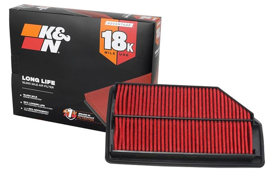 K&N KNA-2461 Filtro de Aire del Motor Larga Vida 18000 Millas Compatible con Honda Odyssey 2011-2017