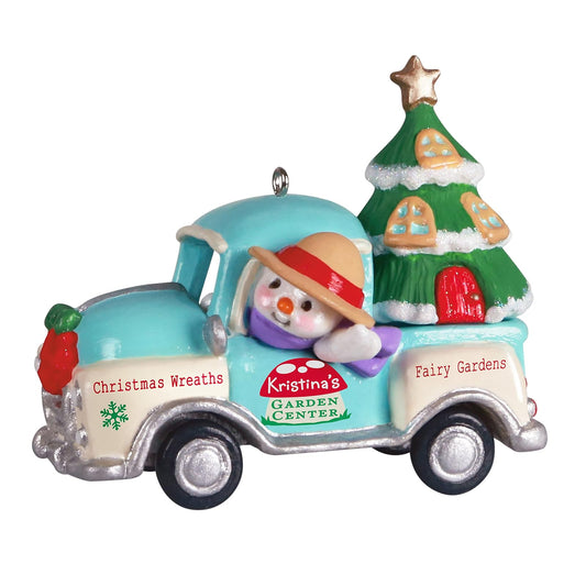 Hallmark Keepsake Adorno de Navidad con Fecha de año 2022, camión Central de jardín