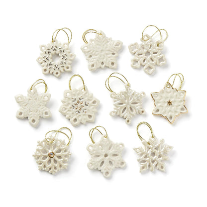 Lenox 890425 Juego de Adornos de Copo de Nieve de 10 Piezas, Navidad