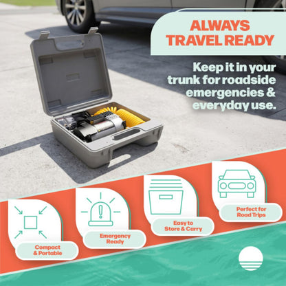 RAD Sportz - Bomba de Aire eléctrica de Emergencia de 12 voltios con Calibre Altamente preciso para , Automóviles, Camiones o colchones de Aire