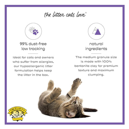 Dr. Elsey's Arena para Gatos de Alta Calidad, Pistas limpias, bajo Polvo, bajo Seguimiento, aglutinamiento Duro, Control de olores Superior, Ingredientes Naturales y sin Perfume
