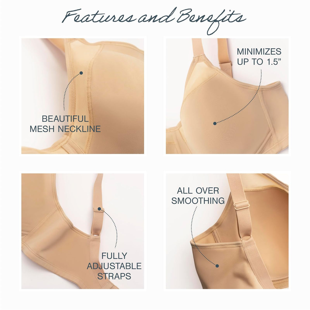 Playtex 18 Hour Smoothing Minimizer Wirefree Bra Us4697 Sujetador reductorMujer
