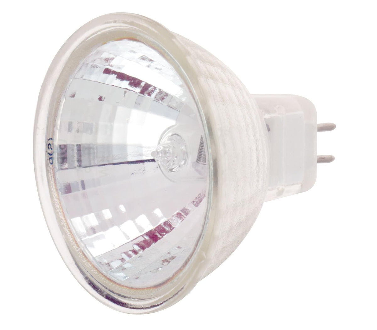 Satco S4187 - foco halógena MR16 de 75 W, base GX5.3, 12 V, transparente, FL, 38 hazes, sin rayos ultravioleta, con lente, color blanco