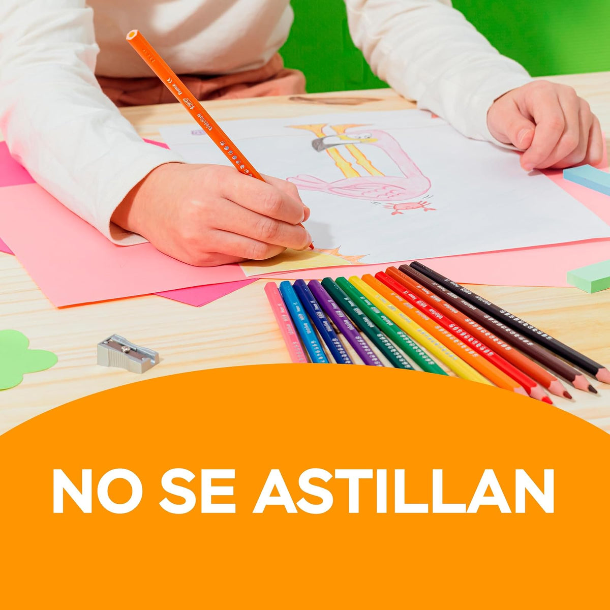 BIC Lápices de Colores Evolution Punta Resistente Sin Astillas Hecho de Resina Surtido de Colores 36 Piezas