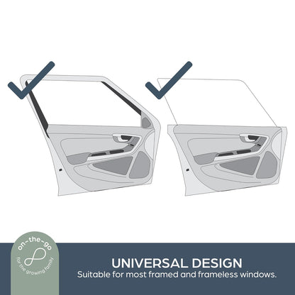Dreambaby - Parasol para ventana de automóvil de bebé, parasol elástico para ventana de automóvil y visualización de malla para ventanas laterales, cubierta para ventana de bebé para protección UV, artículos