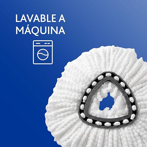 Vileda Easy Wring Trapeador Microfibra y Cubeta con Pedal + 1 Repuesto