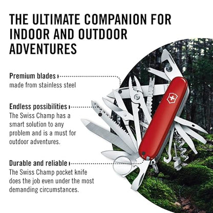 Victorinox Cyber Tool con 34 Usos, rojo transparente
