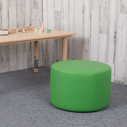 Flash Furniture Nicholas Círculo Flexible de Asiento Suave para aulas y guarderías, Altura del Asiento de 12 Pulgadas (Verde)