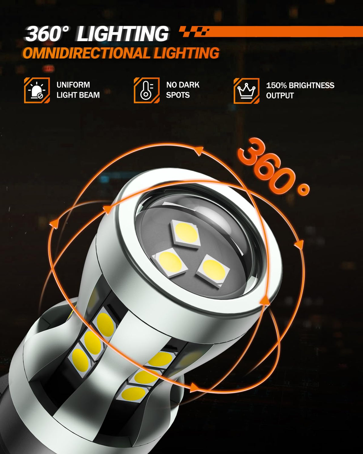 SEALIGHT 912/921/T15 Foco LED Marcha Atrás Chips 3030-SMD Proyector Repuesto Luces Traseras Blanco 6000K 2 Piezas