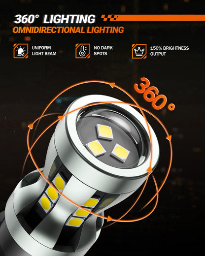 SEALIGHT 912/921/T15 Foco LED Marcha Atrás Chips 3030-SMD Proyector Repuesto Luces Traseras Blanco 6000K 2 Piezas