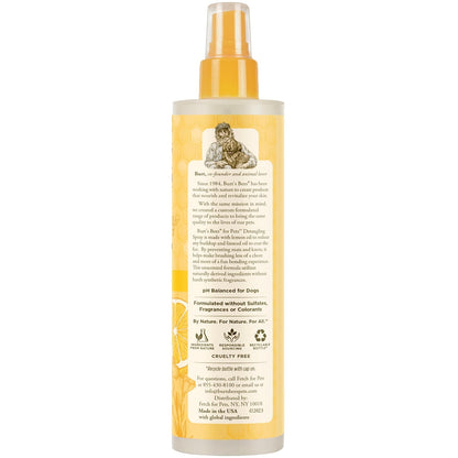 Burts Bees for Dogs - Spray desenredante natural con limón y linaza | Desenredador de piel de perro y cachorro, Natural Detangling Spray, 1 paquete