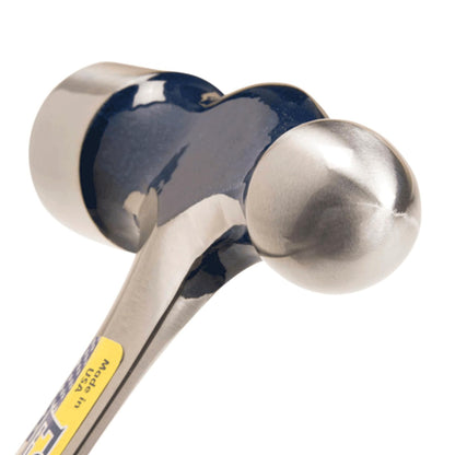 ESTWING - Martillo de bola - Herramienta de trabajo de metal de 8 onzas con construcción de acero forjado y agarre de reducción de golpes, E3-8BP, azul