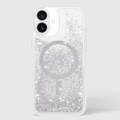 Case-Mate - Funda para iPhone 16 Plus [Compatible con MagSafe] - Funda para teléfono con Purpurina líquida Brillante con protección contra caídas de 12 pies, Cubierta magnética Premium para iPhone 16