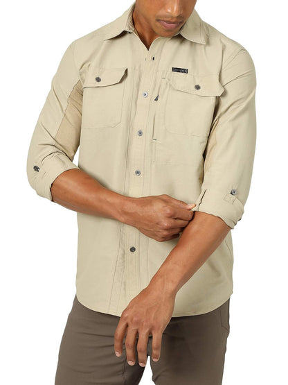 ATG by Wrangler Playera de Manga Larga de Material Mixto. Camisa para Hombre