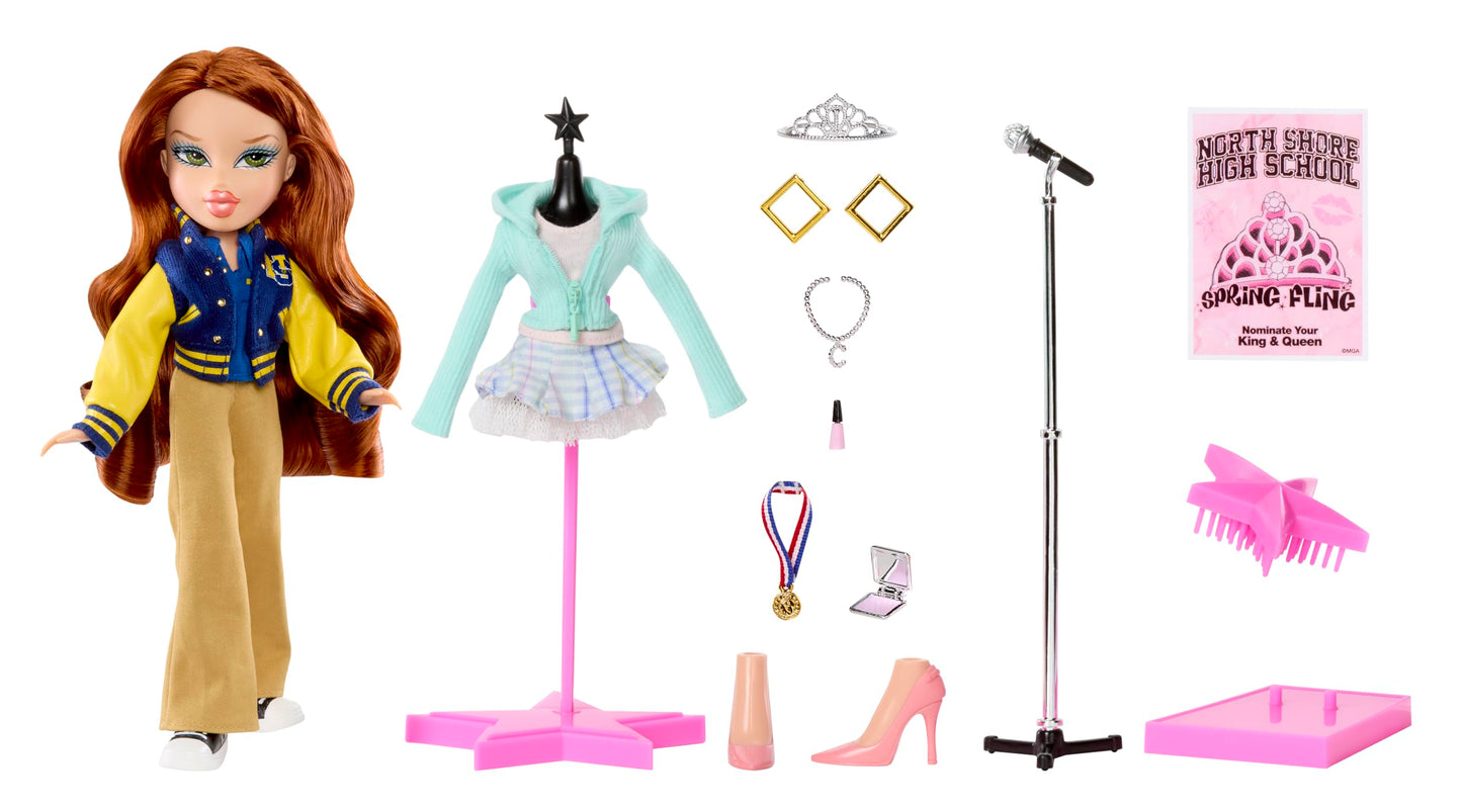 Bratz, Mean Girls Spring Fling Muñeca Cady, Muñecas para Niñas, Incluye Atuendo y Accesorios, 4 Años en Adelante