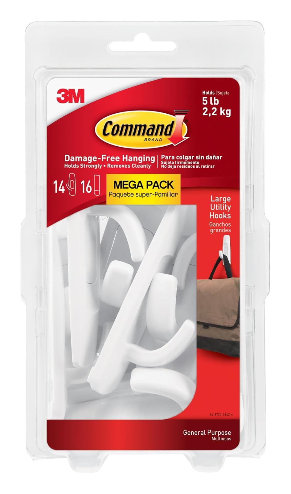 Command 3M 051141993133 Mega Pack de utilidad grande