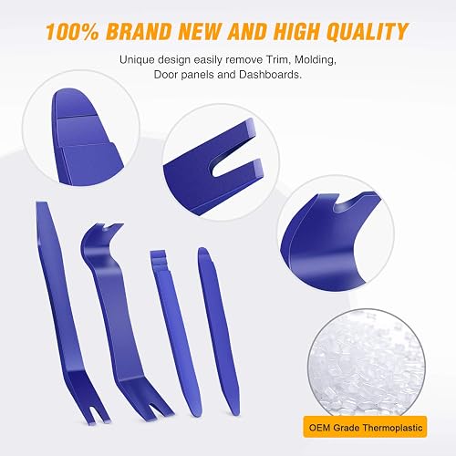 GOOACC Auto Trim Removal Tool Kit No-Scratch Tool Kit for Car Audio Dash Panel Window Molding Fastener Remover Tool Kit