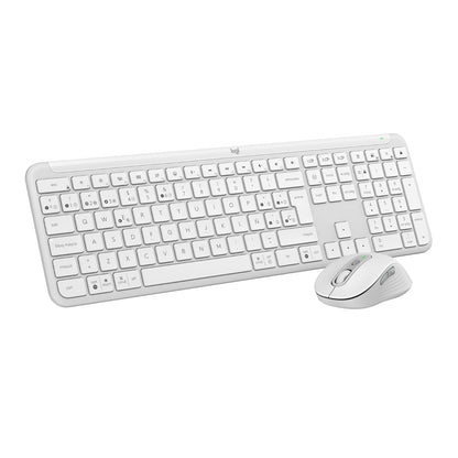 Logitech MK950 Signature Slim, Combo Teclado y Mouse Inalámbricos - Blanco