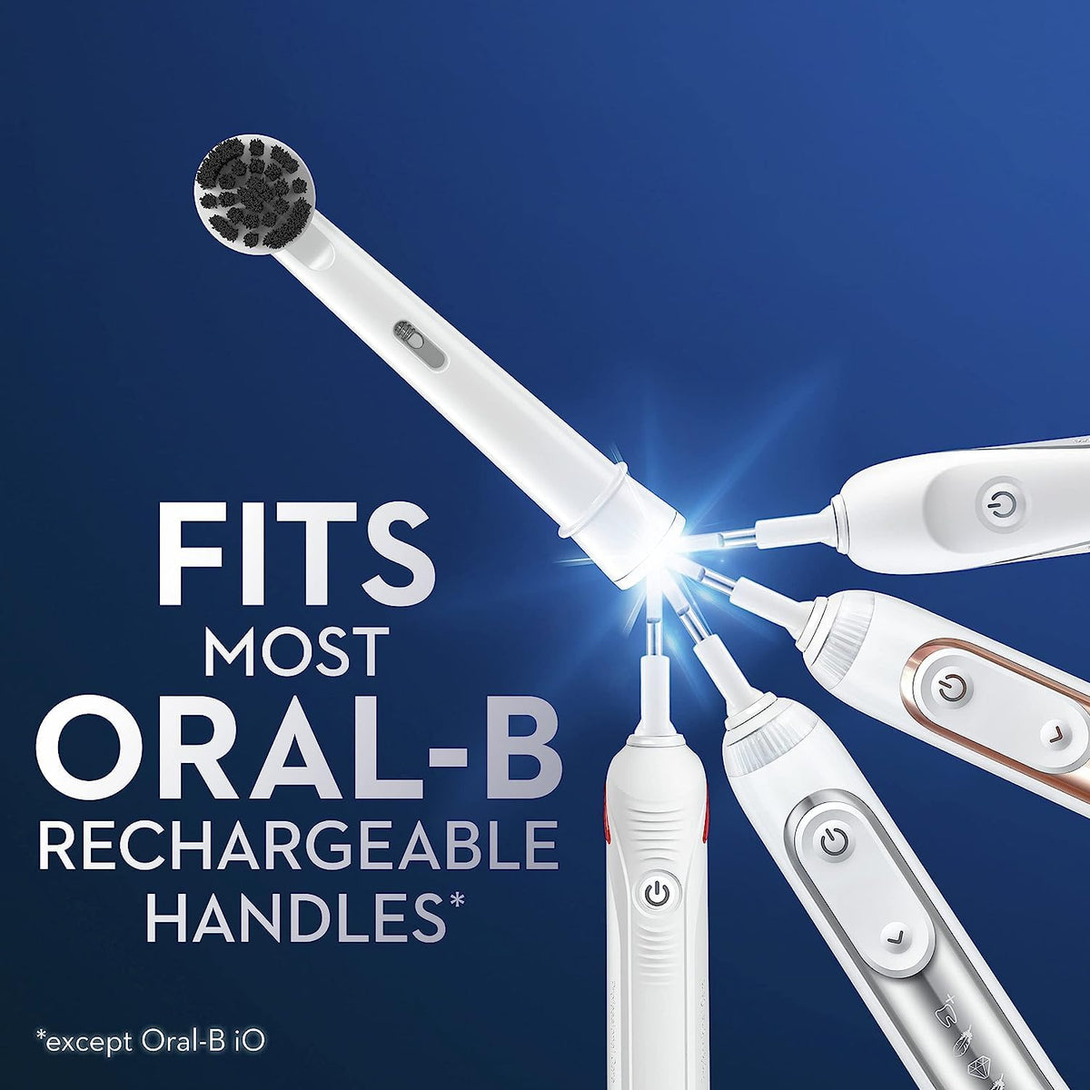 Oral-B Cabezales de repuesto para cepillo de dientes eléctrico de carbón, 3 unidades