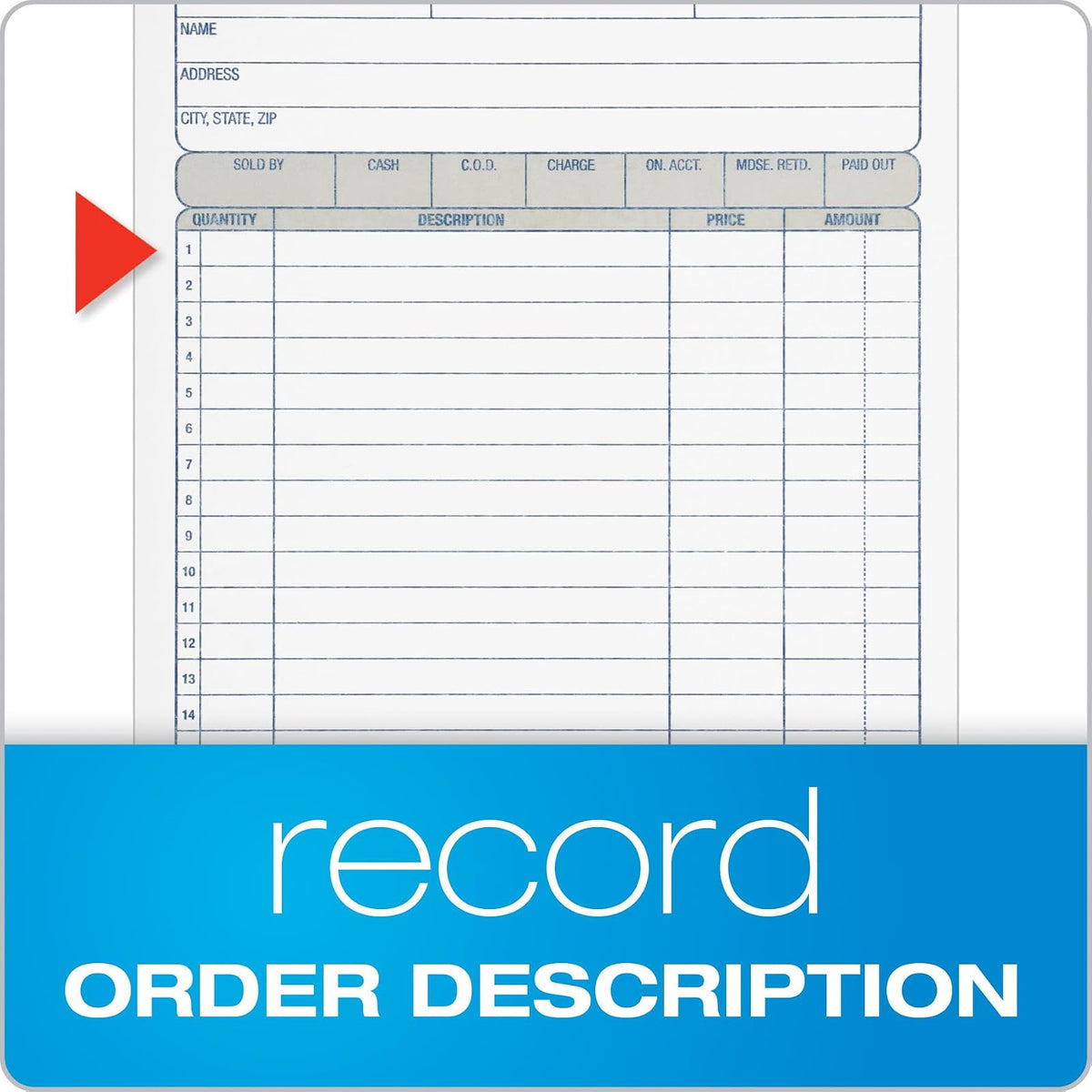 Adams Sales Order Book, 3-Part, Carbonless, White/Canary/Pink, 5-9/16 x 8-7/16 Inches, 50 Sets per Book (TC5805)