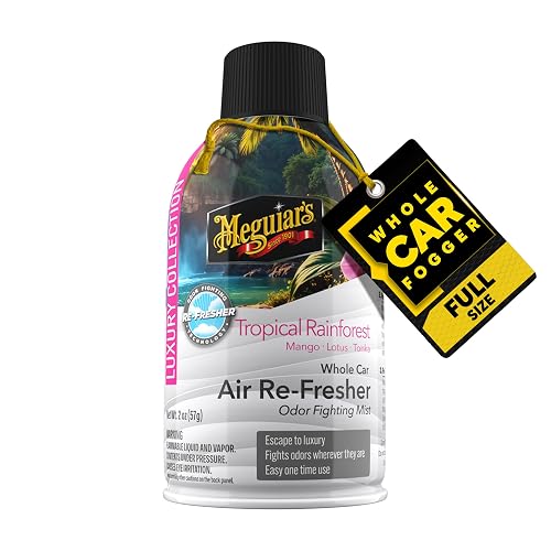 Meguiar's Car Air Refresher Nebulizador Antiolor, Aroma Tropical Rainforest, Rosa, 57 g G262602