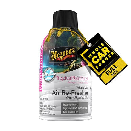 Meguiar's Car Air Refresher Nebulizador Antiolor, Aroma Tropical Rainforest, Rosa, 57 g G262602