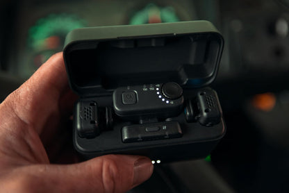Kit Completo de micrófono inalámbrico GoPro (2 TX, 2 RX, Funda de Carga) - para GoPro/cámara/iPhone/Android, ultracompacto, reducción de Ruido, Control de Ganancia, vlogging