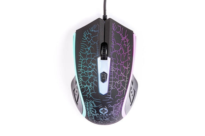 NACEB TECHNOLOGY - Mouse Óptico Gamer NA-592NE USB con 1200 DPI Ajustable - Diseño Ergonómico Ambidiestro, 4 Botones y Cable 1.5 m - Color Negro