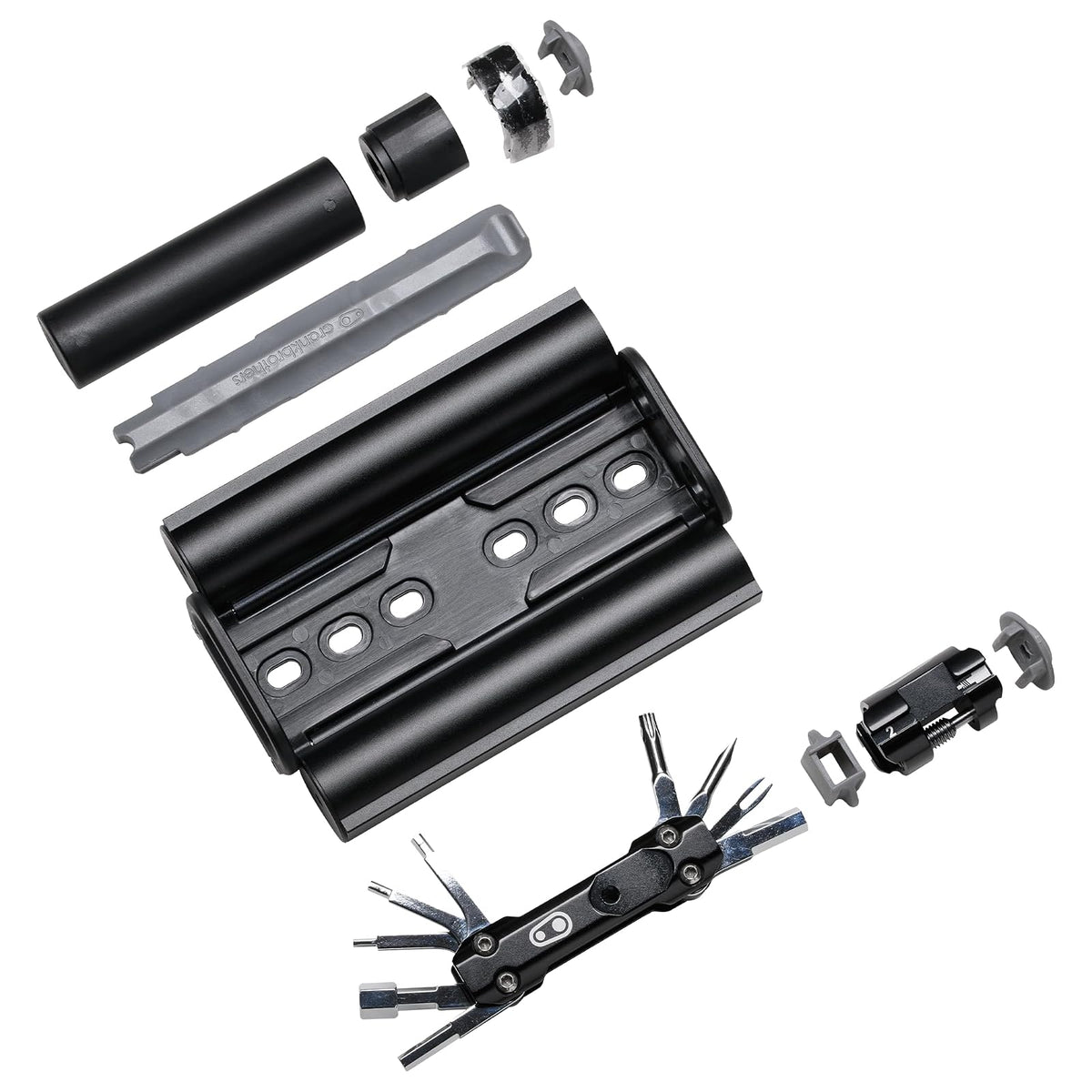 Crankbrothers S.O.S. Kit de herramientas multiherramienta para bicicleta | Crankbrothers S.O.S TT17 - Kit multiherramienta de doble tubo - Reparación de emergencia compacta para bicicleta de carretera
