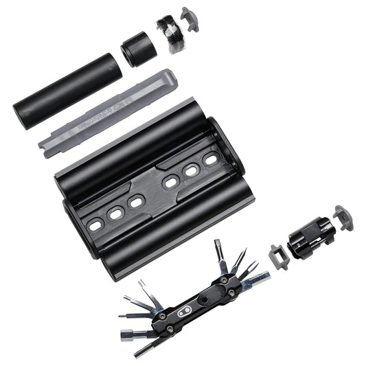 Crankbrothers S.O.S. Kit de herramientas multiherramienta para bicicleta | Crankbrothers S.O.S TT17 - Kit multiherramienta de doble tubo - Reparación de emergencia compacta para bicicleta de carretera
