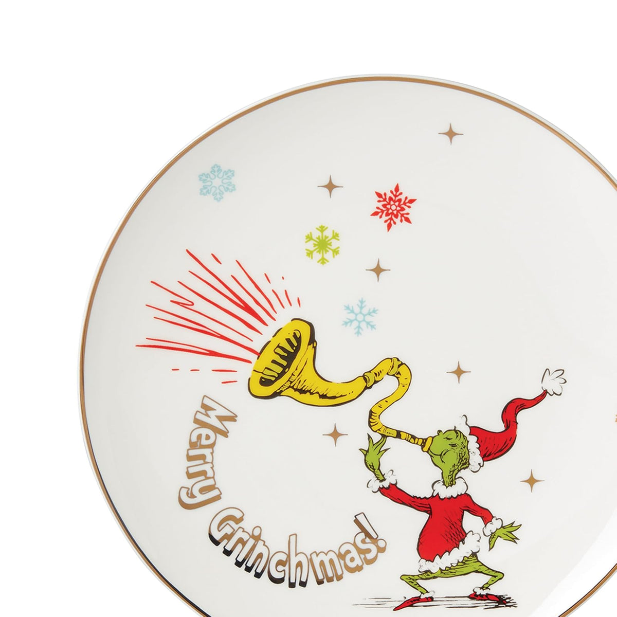 Lenox Set 4 Platos para Ensalada Merry Grinchmas Porcelana Surtidos 20 cm El Grinch