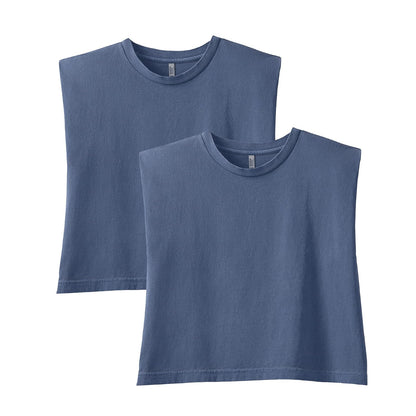 American Apparel playera muscle teñida, paquete de 2 - XXL - Azul marino desteñido (paquete de 2)