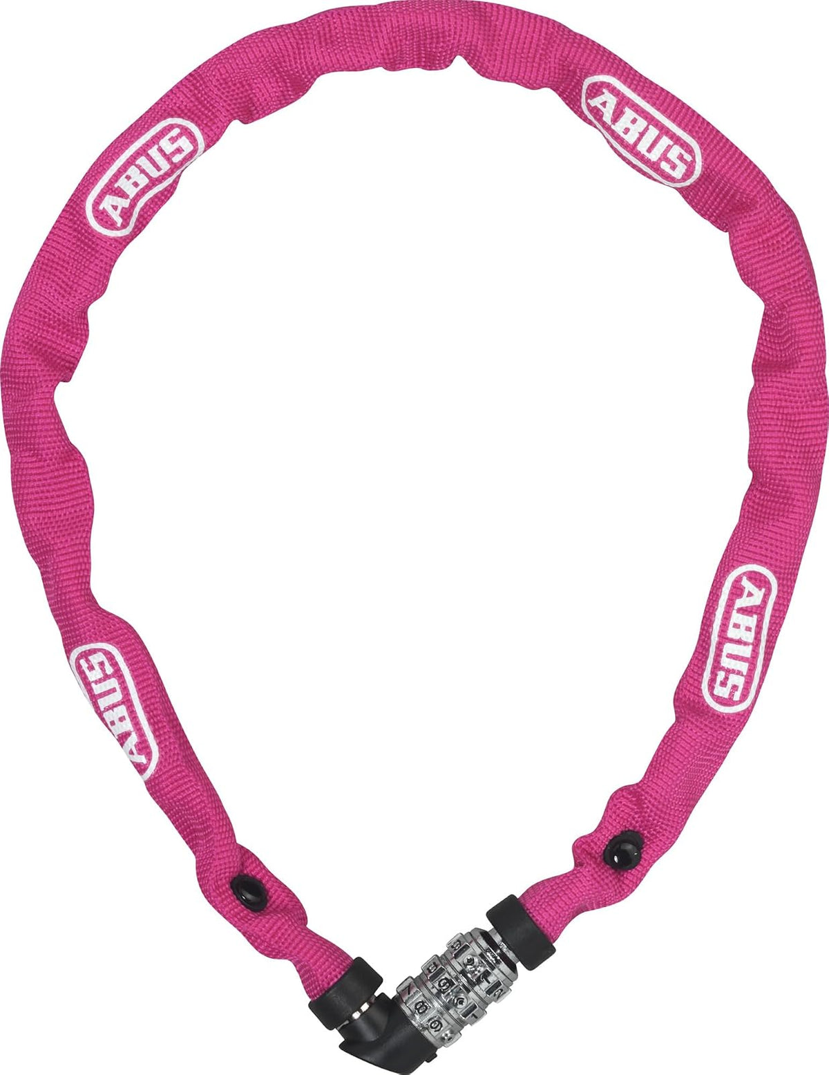 ABUS Candado de cadena 1200 Web – Candado de combinación de 3 dígitos – Cadena de acero endurecido – Candado ligero para bicicleta con selección de colores – Accesorios para bicicleta – 60 cm – Rosa