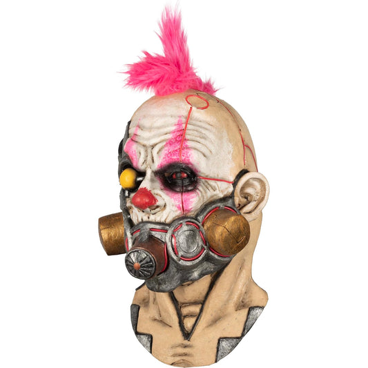 Ghoulish Productions Máscara De Látex Clown Muzzle, Accesorio Pink Payaso Luminoso, Disfraz Aterrador Halloween y Fiestas Temáticas, Cosplay Ciberpunk Clown, Diseño Artesanal Máscara Luminosa